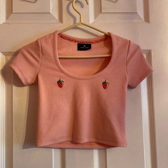 Sold Lazy oaf strawberry crop top - Picture 2 of 3